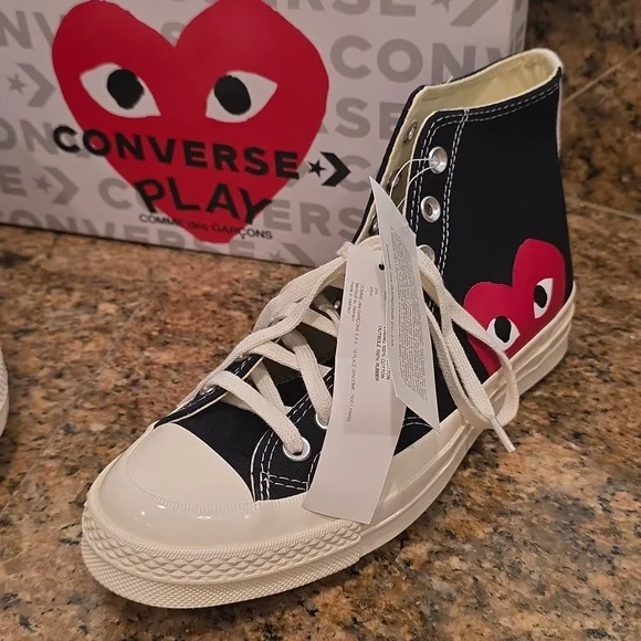 NWT Converse X Comme des Garcons Play Chuck Taylor 70 - SZ W9/M7 - Picture 3 of 9
